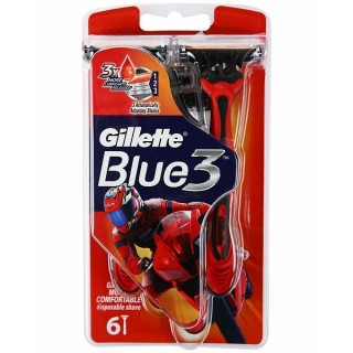 Бритвенный станок Gillette BLUE 3 Red 6 шт