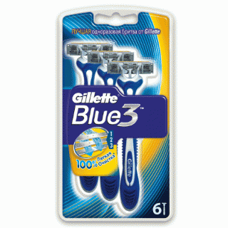 Бритвенный станок Gillette BLUE 3 6 шт