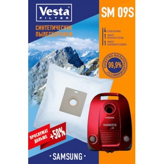 Комплект пылесборников Vesta Filter SM 09S 4 шт+2 фильтра