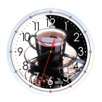 Часы ВЕГА П 1-7914/7-42 Кофе черно-белые