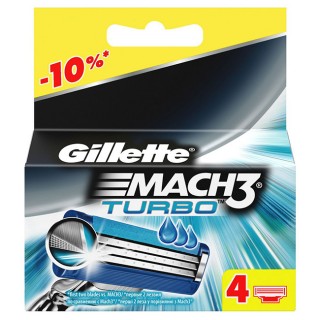 Сменные лезвия Gillette Mach3 Turbo 4 шт
