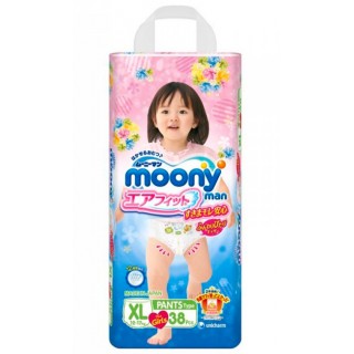 Трусики для девочек Moony XL (12-17 кг) 38 шт